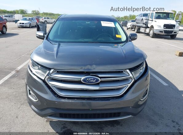 2FMPK4J81JBB14914 2018 FORD EDGE Gray Widok zestawu wskaźników