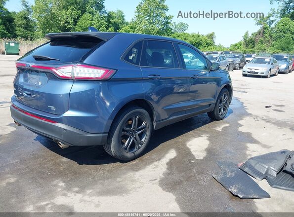 2FMPK4J81JBB70173 2018 FORD EDGE Синий Задняя правая четверть
