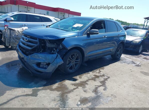 2FMPK4J81JBB70173 2018 FORD EDGE Синий Передняя левая четверть