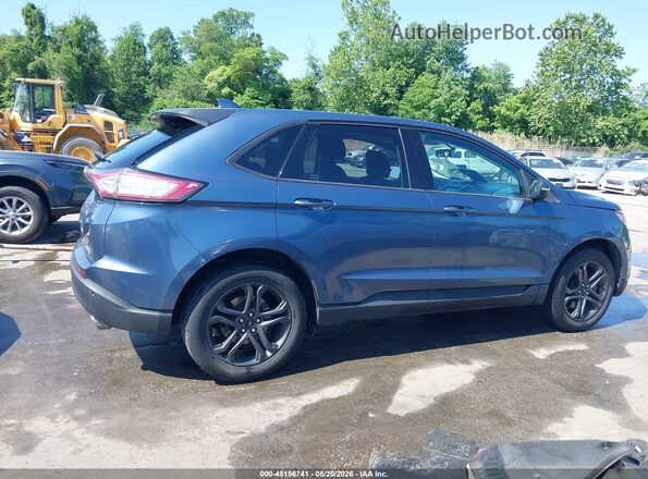 2FMPK4J81JBB70173 2018 FORD EDGE Синий Панорамный вид салона 360°