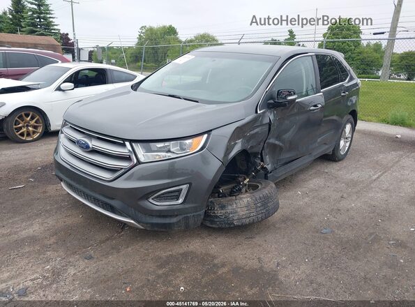 2FMPK4J82GBC64670 2016 FORD EDGE Gray წინა მარცხენა ხედი სამი მეოთხედიდან