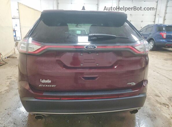 2FMPK4J82HBB84190 2017 FORD EDGE Burgundy Rear view