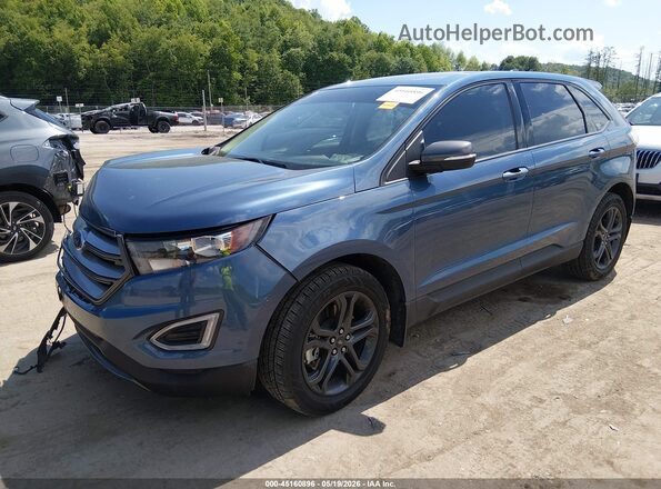 2FMPK4J83JBC54463 2018 FORD EDGE Blue Передня ліва чверть