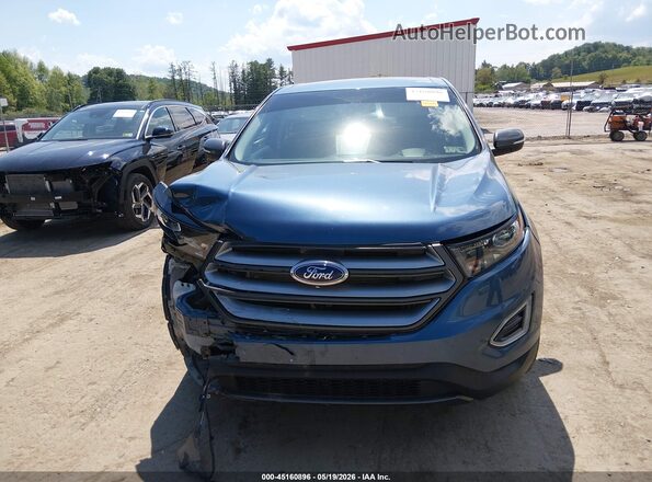 2FMPK4J83JBC54463 2018 FORD EDGE Blue Вид задньої частини салону
