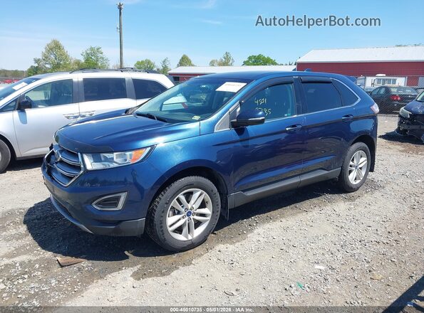 2FMPK4J85HBC48111 2017 FORD EDGE Blue Առջևի ձախ երեք քառորդ տեսարան