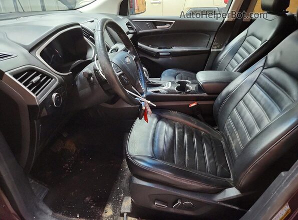 2FMPK4J85JBB12812 2018 FORD EDGE Burgundy წინა სალონის ხედი