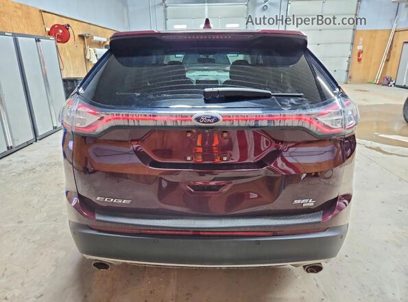 2FMPK4J85JBB12812 2018 FORD EDGE Burgundy უკანა ხედი