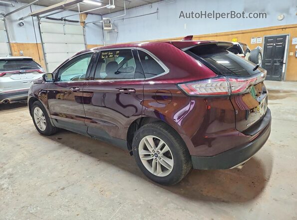 2FMPK4J85JBB12812 2018 FORD EDGE Burgundy უკანა მარცხენა