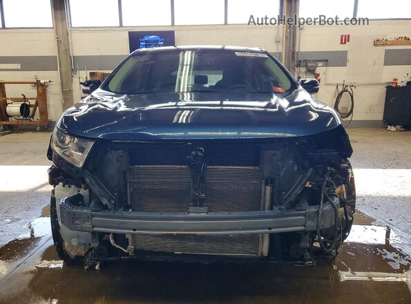 2FMPK4J88HBB09266 2017 FORD EDGE Blue Вид спереду