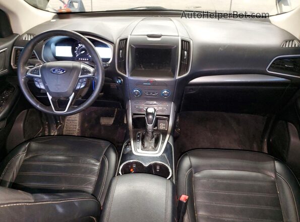 2FMPK4J88HBB09266 2017 FORD EDGE Blue Вид панелі приладів