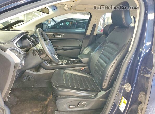 2FMPK4J88HBB09266 2017 FORD EDGE Blue Вид салону спереду