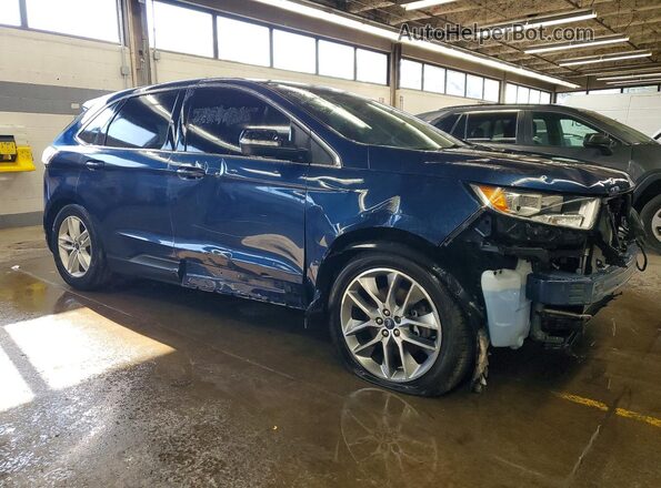 2FMPK4J88HBB09266 2017 FORD EDGE Blue Передня права чверть