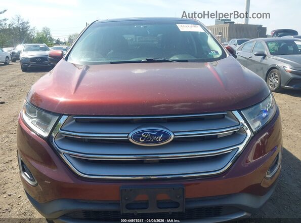 2FMPK4J89GBC16163 2016 FORD EDGE Burgundy Widok wnętrza z tyłu