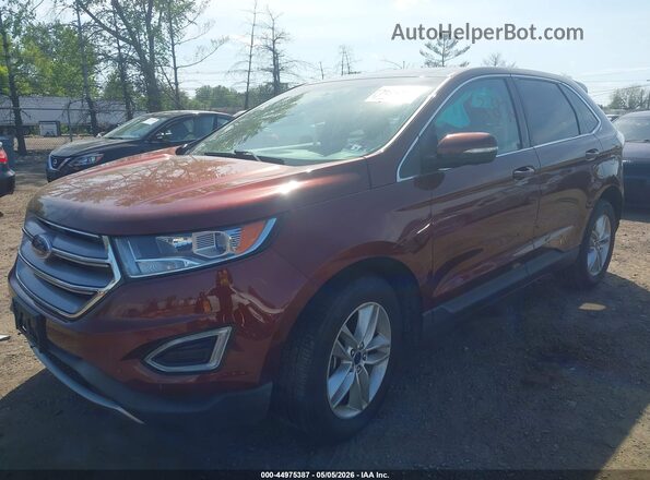 2FMPK4J89GBC16163 2016 FORD EDGE Burgundy Widok zestawu wskaźników