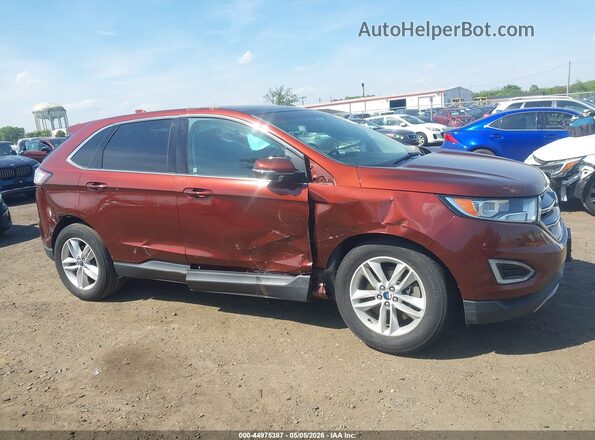 2FMPK4J89GBC16163 2016 FORD EDGE Burgundy Widok wnętrza 360 stopni
