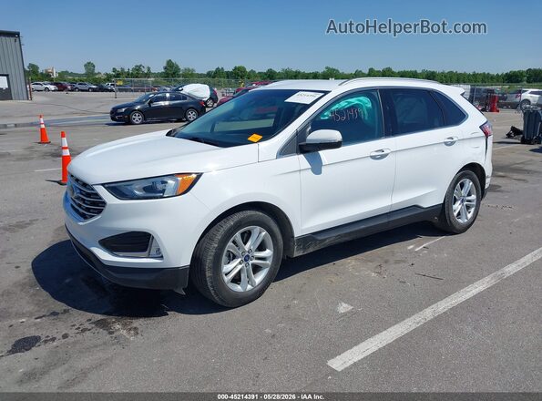 2FMPK4J90KBB01307 2019 FORD EDGE White Vista tres cuartos delantera izquierda