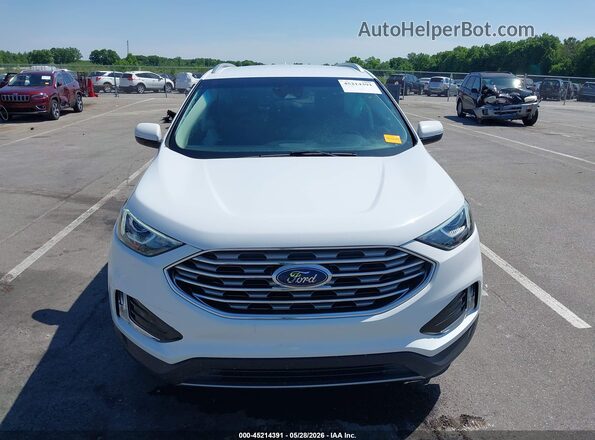 2FMPK4J90KBB01307 2019 FORD EDGE White Vista del cuadro de instrumentos