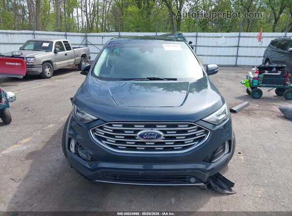 2FMPK4J90KBC65902 2019 FORD EDGE Blue Rear interior view