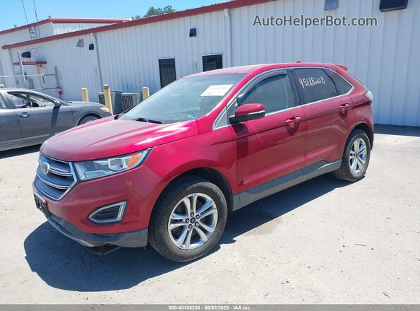 2FMPK4J91HBB81502 2017 FORD EDGE Red Առջևի ձախ երեք քառորդ տեսարան