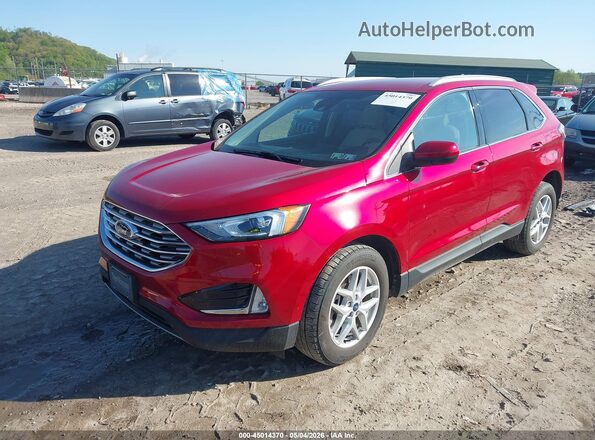 2FMPK4J91MBA47700 2021 FORD EDGE Красный Передняя левая четверть