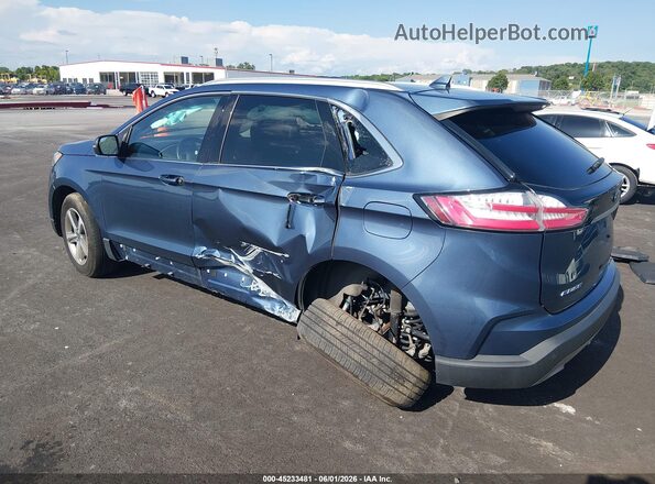 2FMPK4J93KBC06097 2019 FORD EDGE Blue Trasero izquierdo