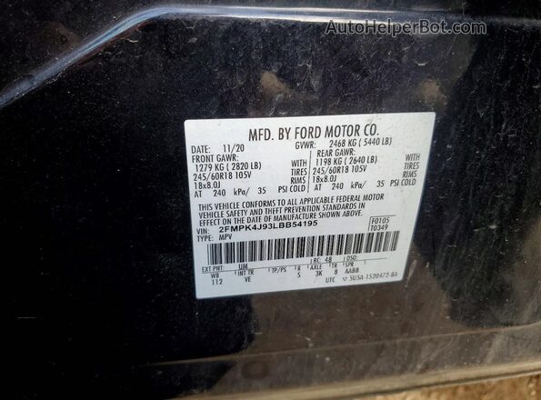 2FMPK4J93LBB54195 2020 FORD EDGE Black Սալոնի 360 աստիճան տեսք