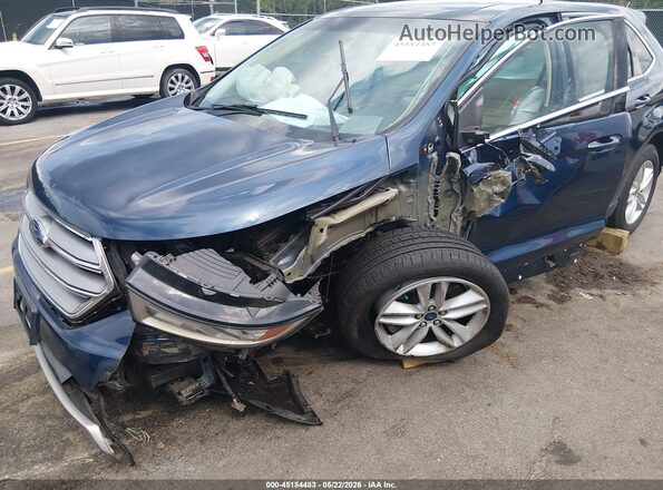 2FMPK4J94HBC39683 2017 FORD EDGE Blue Front view