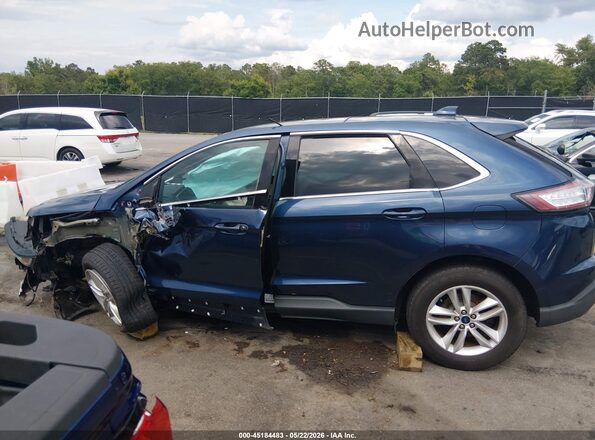 2FMPK4J94HBC39683 2017 FORD EDGE Blue Rear interior view