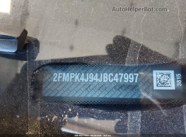 2FMPK4J94JBC47997 2018 FORD EDGE Black Vista del compartimento del motor
