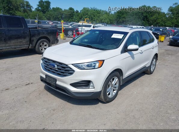2FMPK4J94KBB09653 2019 FORD EDGE White Vista tres cuartos delantera izquierda