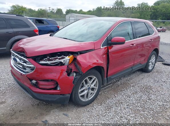 2FMPK4J94MBA60019 2021 FORD EDGE Red Vista tres cuartos delantera izquierda