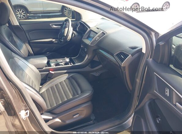 2FMPK4J95KBB20581 2019 FORD EDGE Gray წინა სალონის ხედი