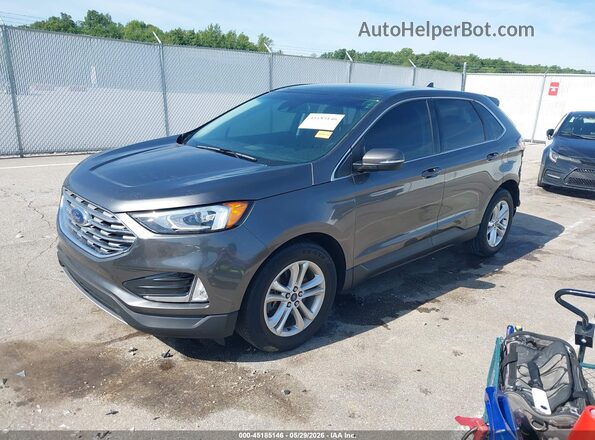 2FMPK4J95KBB20581 2019 FORD EDGE Gray წინა მარცხენა ხედი სამი მეოთხედიდან