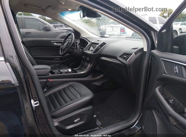 2FMPK4J96KBC47792 2019 FORD EDGE Black Widok wnętrza z przodu