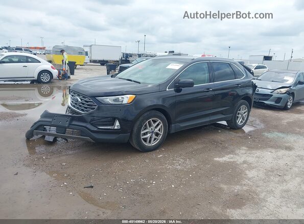 2FMPK4J96MBA62158 2021 FORD EDGE Черный Передняя левая четверть
