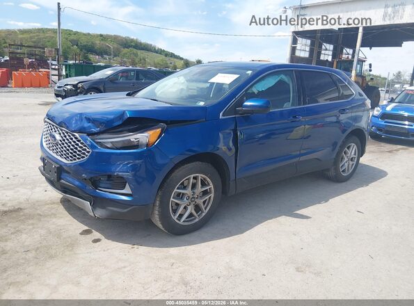 2FMPK4J96RBA71627 2024 FORD EDGE Blue Առջևի ձախ երեք քառորդ տեսարան