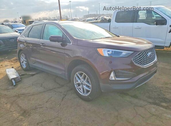 2FMPK4J96RBB03525 2024 FORD EDGE Бордовый Передняя правая четверть