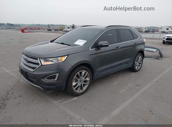 2FMPK4J97HBC15975 2017 FORD EDGE Gray Передня ліва чверть