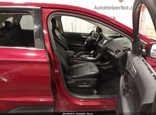 2FMPK4J97HBC30363 2017 FORD EDGE Красный Вид салона спереди
