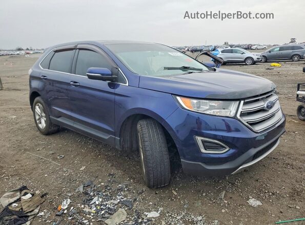 2FMPK4J98GBC67839 2016 FORD EDGE Blue Delantero derecho