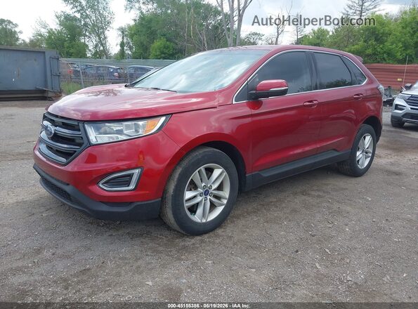 2FMPK4J98JBC01296 2018 FORD EDGE Красный Передняя левая четверть