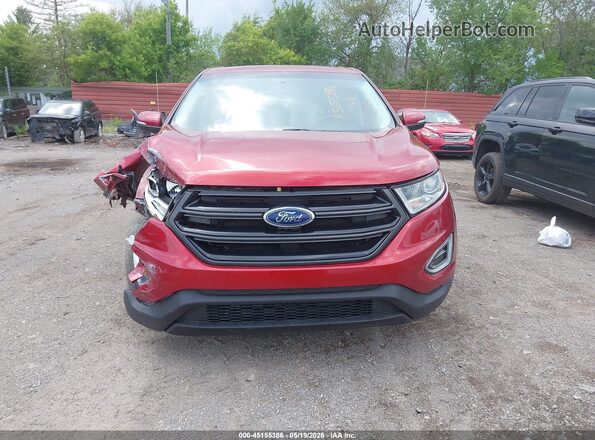 2FMPK4J98JBC01296 2018 FORD EDGE Красный Вид щитка приборов
