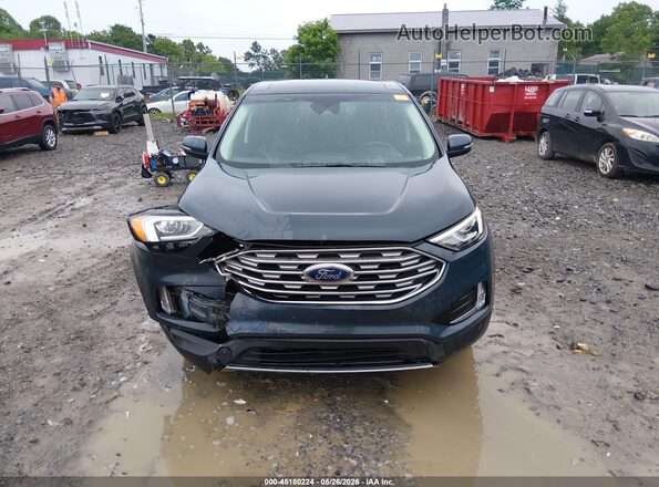 2FMPK4J98KBB60251 2019 FORD EDGE Blue Widok zestawu wskaźników