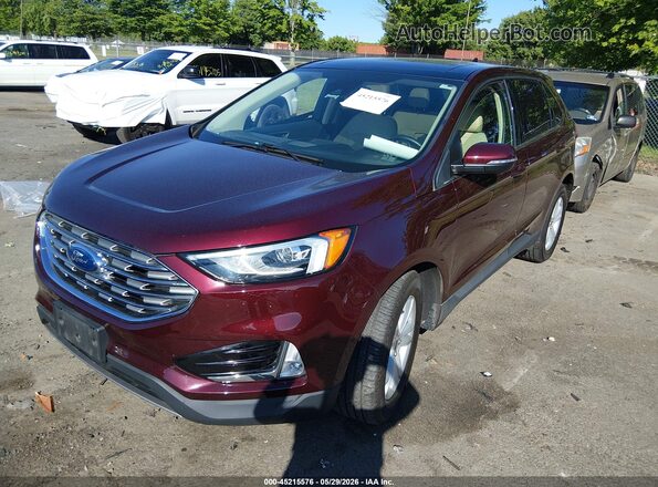 2FMPK4J98LBB57805 2020 FORD EDGE Burgundy Առջևի ձախ երեք քառորդ տեսարան
