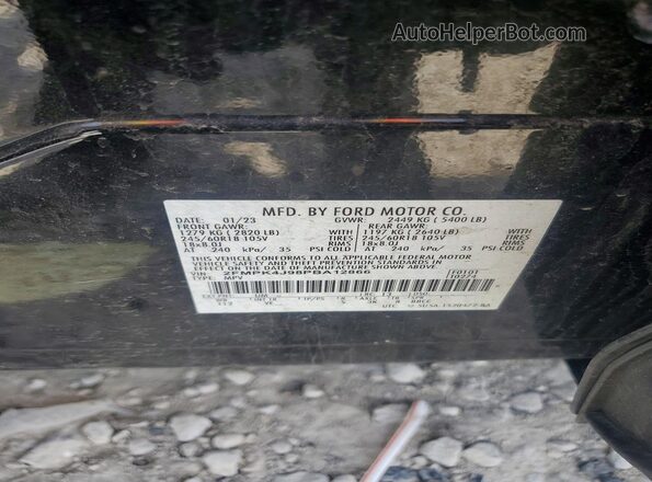 2FMPK4J98PBA12866 2023 FORD EDGE Black VIN sticker view