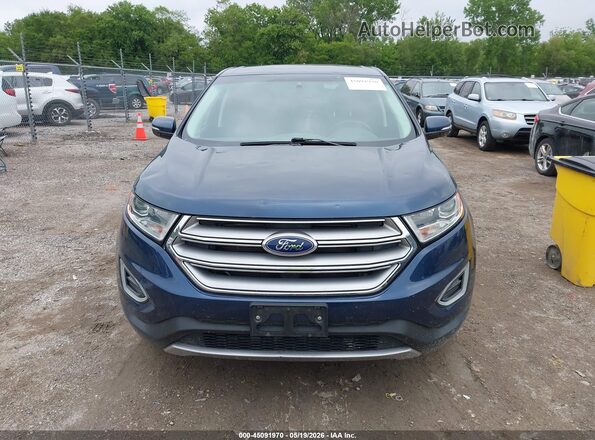 2FMPK4J99HBC02435 2017 FORD EDGE Blue Instrument cluster view