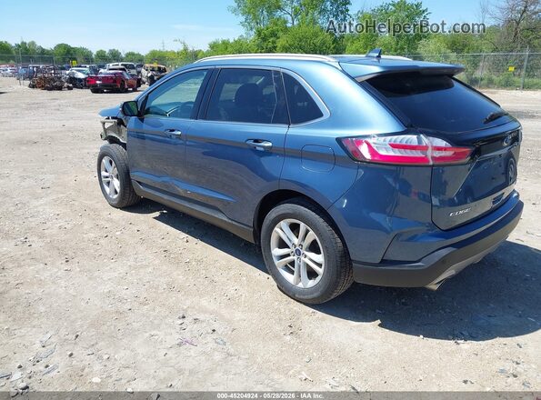 2FMPK4J99KBC34146 2019 FORD EDGE Blue Trasero izquierdo