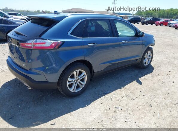 2FMPK4J99KBC34146 2019 FORD EDGE Blue Trasero derecho