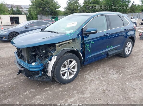 2FMPK4J99LBB46053 2020 FORD EDGE Blue წინა მარცხენა ხედი სამი მეოთხედიდან
