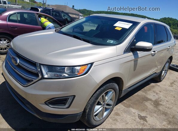 2FMPK4J9XJBC54758 2018 FORD EDGE Gold Vista tres cuartos delantera izquierda